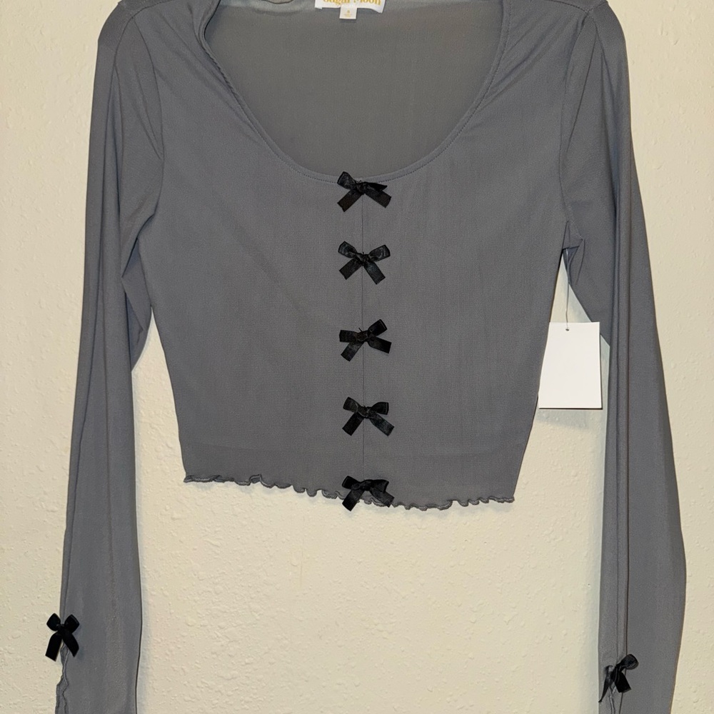 Sugar Moon Long Sleeve Crop Top